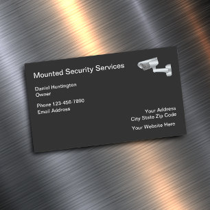 Security And Surveillance Services Magnetic Business Card