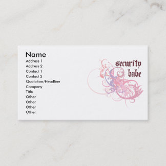 Security Babe Business Card