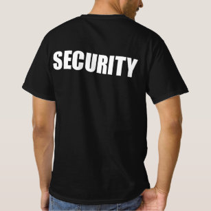 Security Black Bold Text T-Shirt