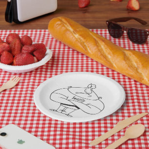 Security Bouncer Paper Plate