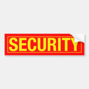 "SECURITY" BUMPER STICKER
