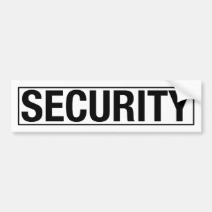"SECURITY" BUMPER STICKER