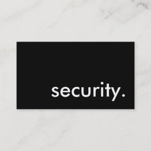 security. business card