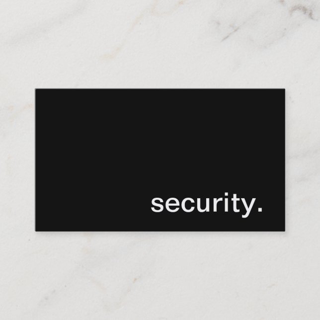 Security Business Card (Front)
