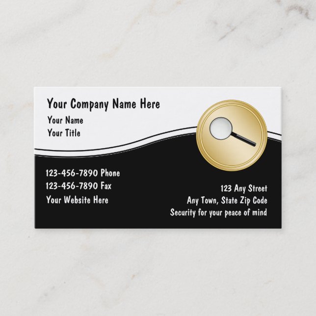 Security Business Cards (Front)