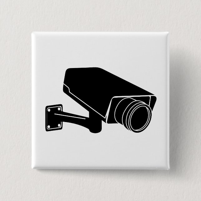 Security Camera 2 Inch Square Button (Front)