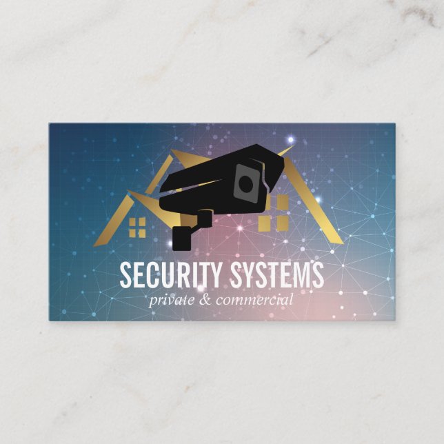 Security Camera | House Logo Business Card (Front)