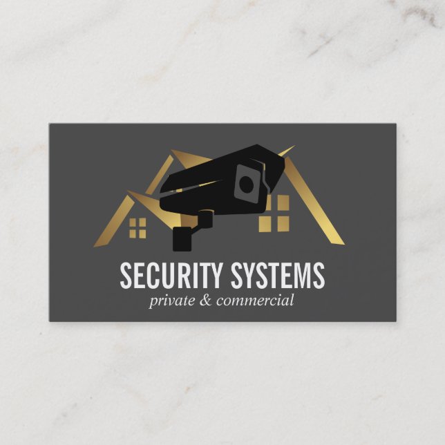 Security Camera | House Roof Business Card (Front)
