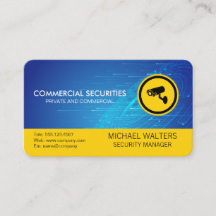Security Camera Logo AI Tech Business Card