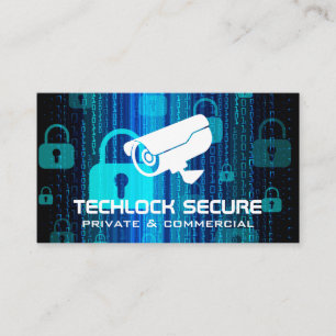 Security Camera   Padlocks Coding Business Card