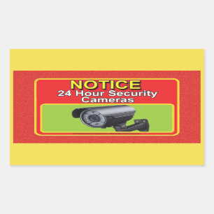 Security Camera Warning Sticker