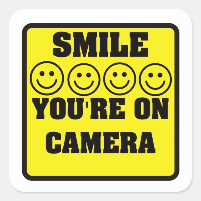 Security Camera Warning Stickers (Front)