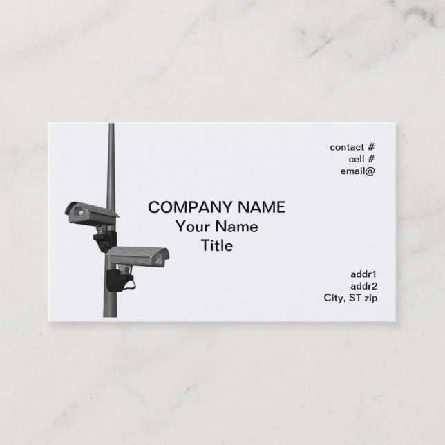 security cameras on pole business card (Front)