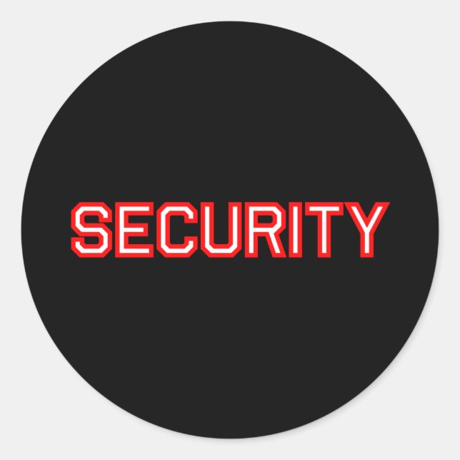 Security Classic Round Sticker (Front)