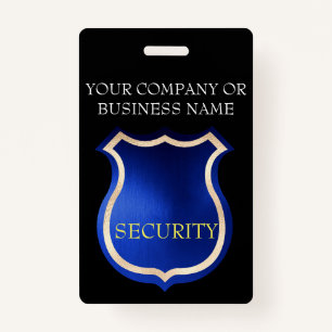 Security Guard Badge with Company Name