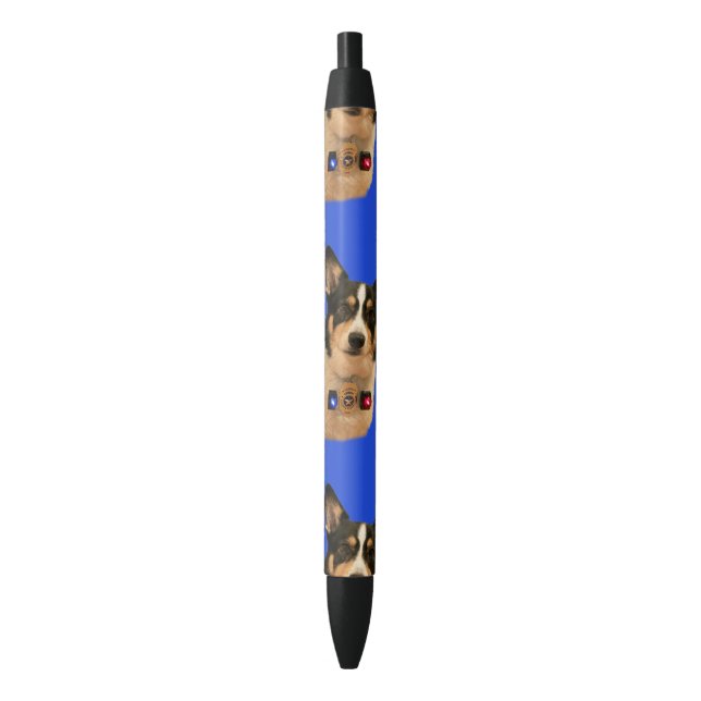 Security Guard Black Ink Pen (Front Vertical)