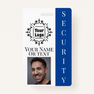 Security Guard Employee ID with Logo and Photo Badge