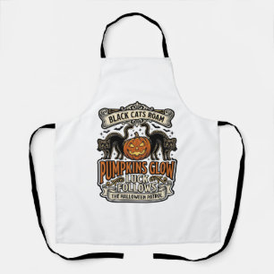 Security Guard Halloween Shirt with Black Cats & P Apron
