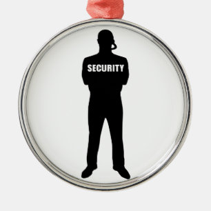 Security guard metal ornament