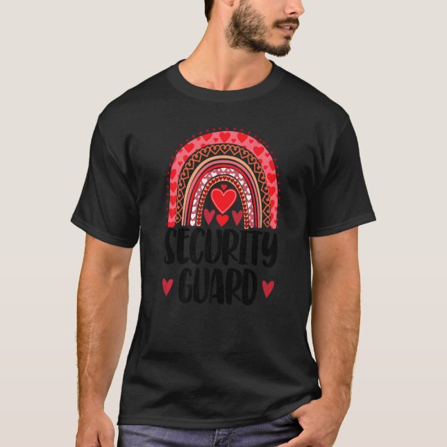 Security Guard Rainbow  Women Valentine Rainbow Lo T-Shirt (Front)