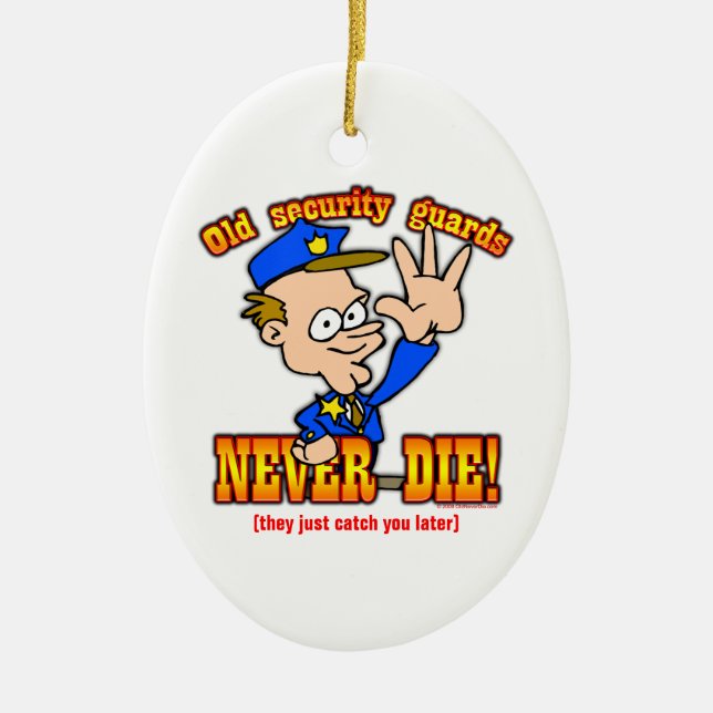 Security Guards Ceramic Ornament (Front)