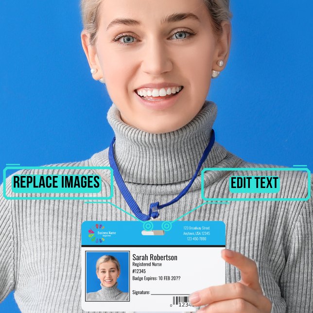 Security ID Employee Badge - Horizontal (Please enjoy our badge and see all colors and shapes in the collection.)