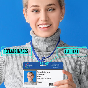 Security ID Employee Badge - Horizontal