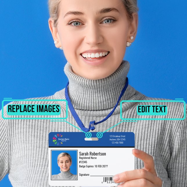 Security ID Employee Badge - Horizontal (Please enjoy our badge and see all colors and shapes in the collection.)