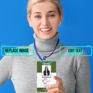 Security ID Employee Badge - Vertical