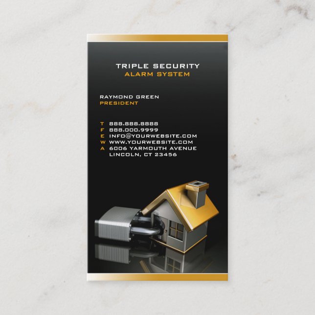 Security Insurance Business Card (Front)