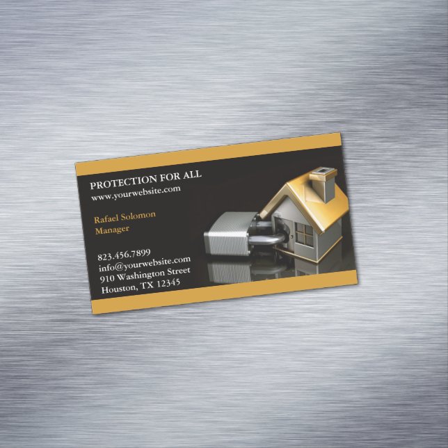 Security Insurance Magnetic Business Card (In Situ)