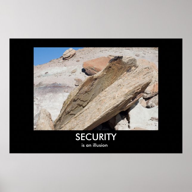 SECURITY is an illusion Demotivational Poster (Front)