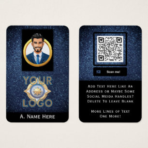 Security Law Enforcement Tech Pros Blue Glitter 