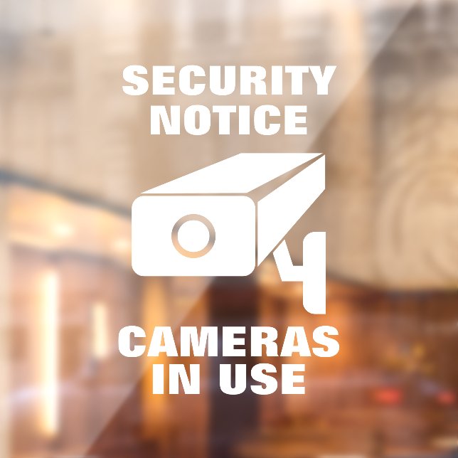 Security notice cameras in use business window cling (Sheet 2)