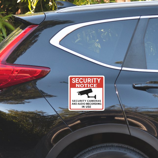 Security Notice Sign – Surveillance Cameras  (Car Side)