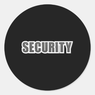 Security Officer Safety Staff Event Uniform Front  Classic Round Sticker