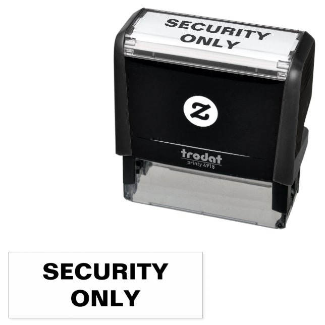 SECURITY ONLY self ink rubber stamp. Self-inking Stamp (In Situ)
