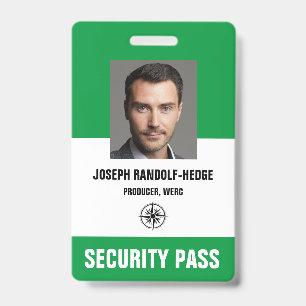 SECURITY PASS - Photo I.D. Badge