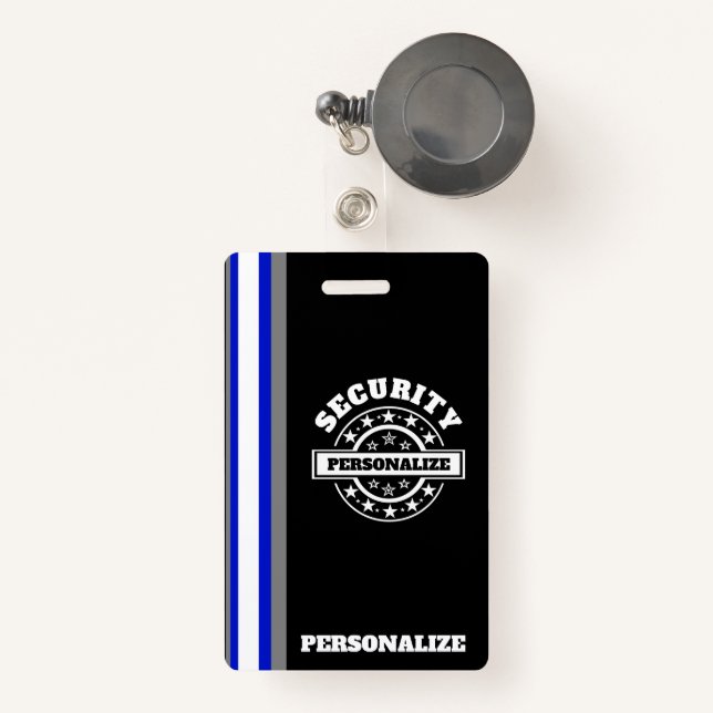 Security Plastic Badge (Front with Retractable)