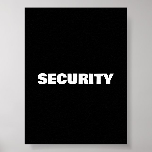 Security Poster (Front)