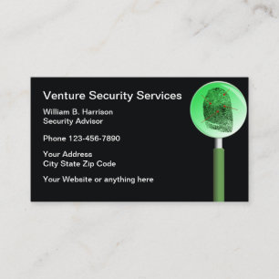 Security Protection Services Business Card
