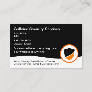 Security Services Armed And Unarmed Business Card