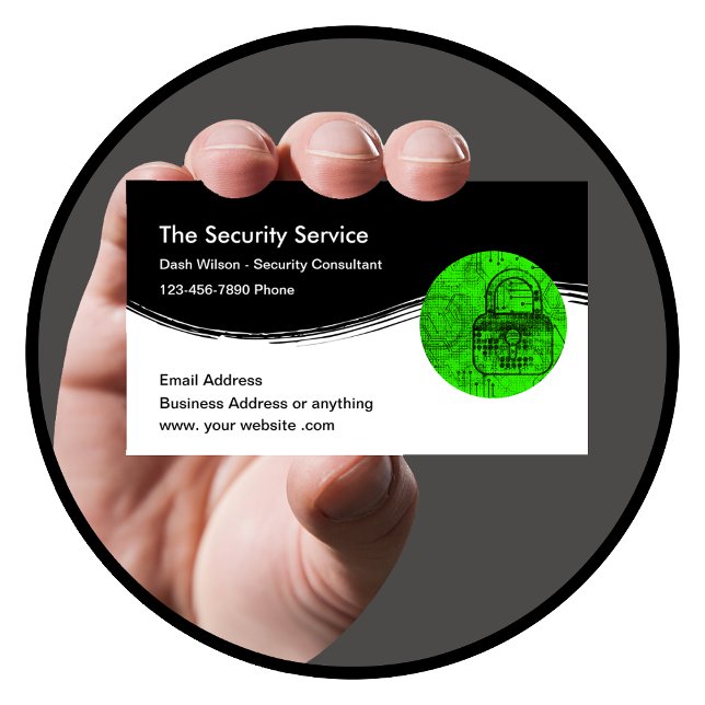 Security Services Cybersecurity Business Card (Creator Uploaded)