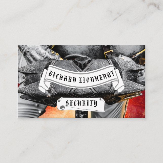 Security Services Funny Customizable Business Card (Front)