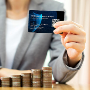 Security Shield Graphics QR Code Business Card