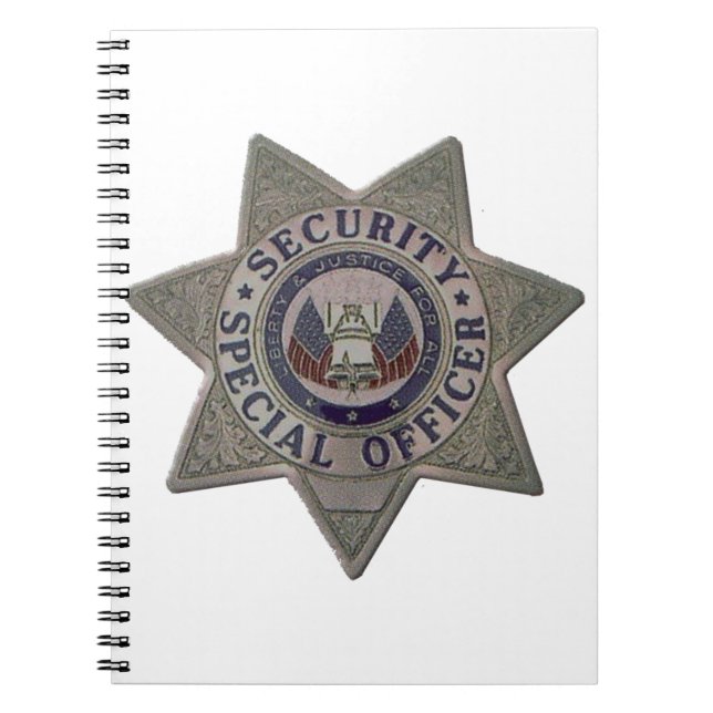 Security Special Officer Silver Notebook (Front)