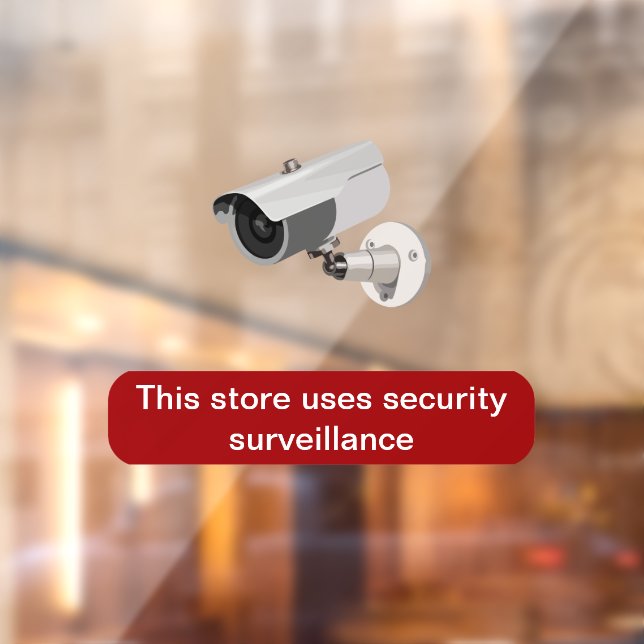 Security Surveillance Static Window Cling Signs (Sheet 2)