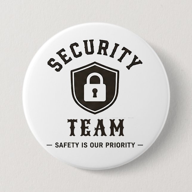 🛡️ Security Team Professional Staff 🛡️ 3 Inch Round Button (Front)
