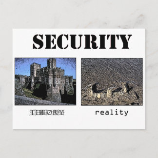 Security - Theory and Reality Postcard