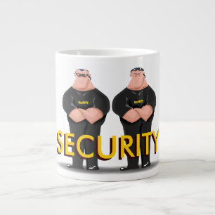 SECURITY! Two Funny Bouncers or doormen Large Coffee Mug